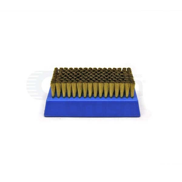 Gordon Brush 0.003" Brass Bristle, 4-1/4" x 2-1/2" Plastic Block Brush G1308B003P